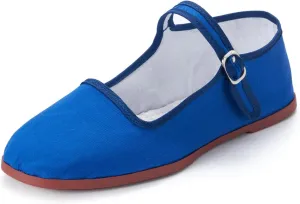 Women's Classic Chinese Mary Jane Shoes Slippers China Doll Flats Buckle Slip On Kung Fu Shoes