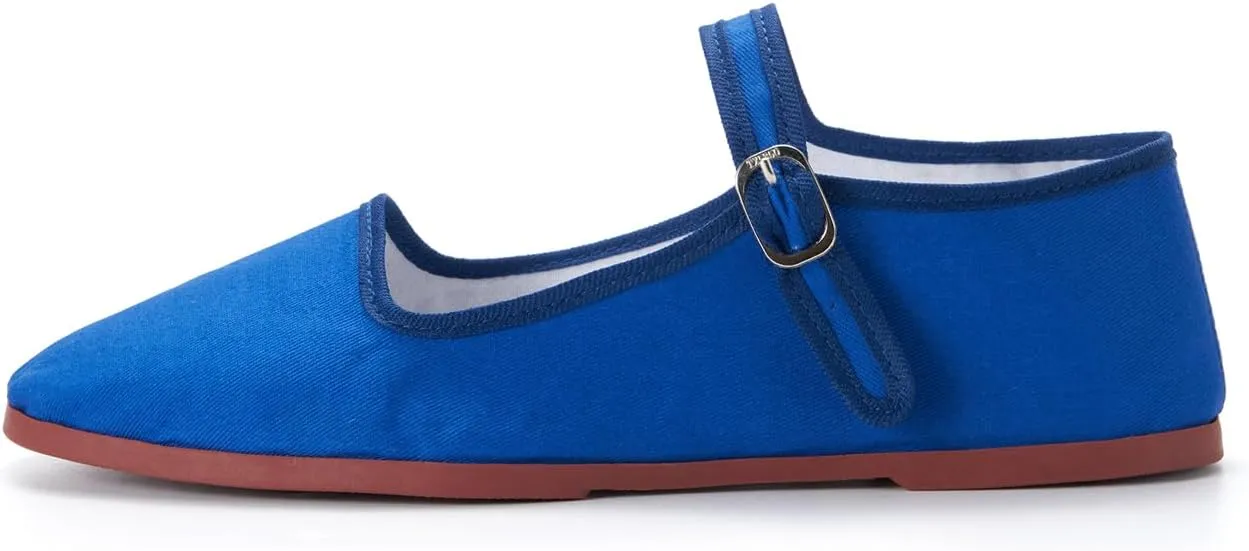 Women's Classic Chinese Mary Jane Shoes Slippers China Doll Flats Buckle Slip On Kung Fu Shoes