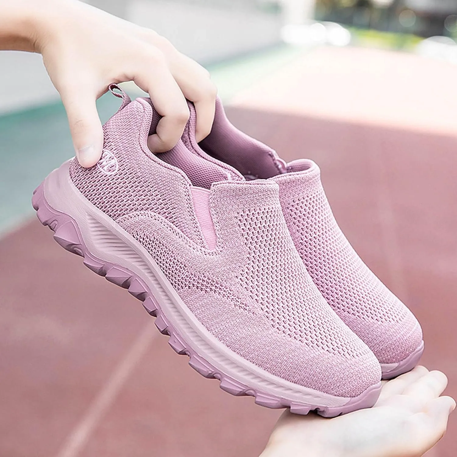 Women's Non Slip Comfortable Fashion Sneakers Comfort Lightweight Breathable Sock Shoes Comfort Diabetic Shoe