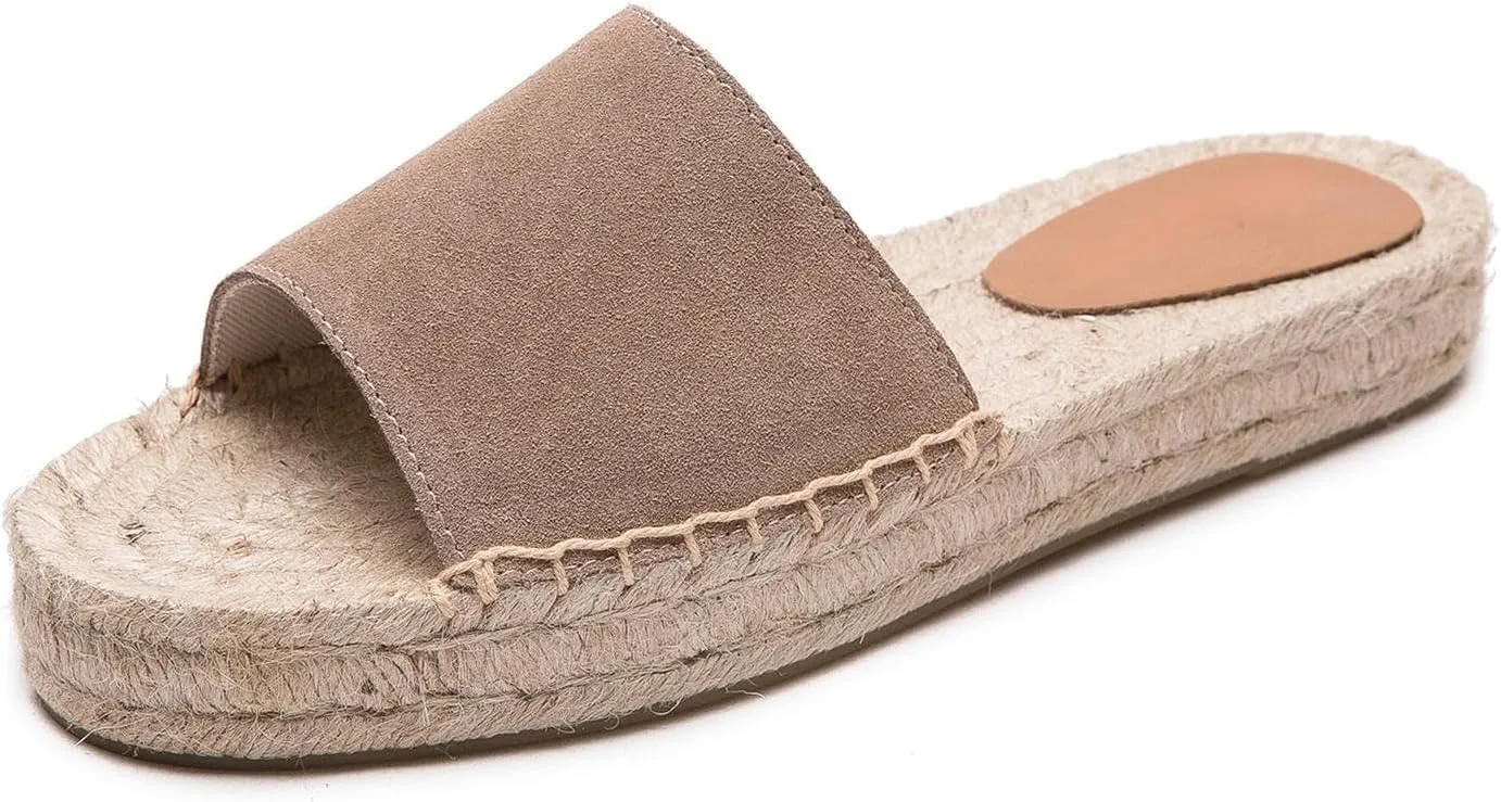 Women's One Word Thick Bottom Slippers - Fashionable Flat Shoes Comfortable Sandals Breathable Non slip Slippers Easy to Wear Suitable for Pairing with T-shirts, Dresses, Jeans