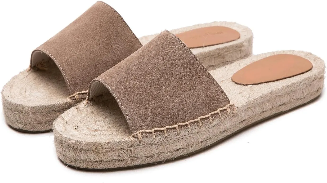 Women's One Word Thick Bottom Slippers - Fashionable Flat Shoes Comfortable Sandals Breathable Non slip Slippers Easy to Wear Suitable for Pairing with T-shirts, Dresses, Jeans