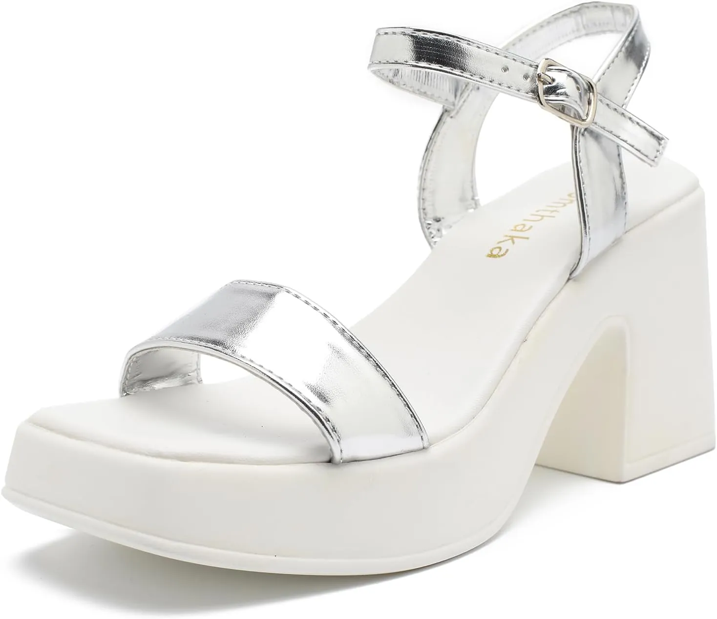Women's Platform Heeled Sandals Comfortable Block Chunky Open Toe Ankle Strap Heels Fashion Wedding Party Evening Prom Dance Dress Shoes