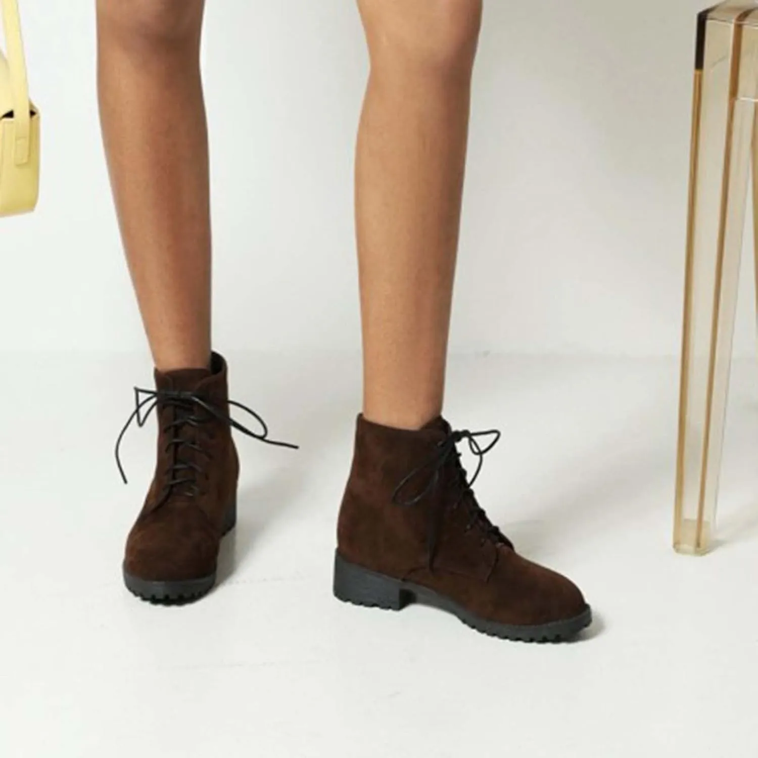 Womens Snow Boots Ankle Brown Booties with Heel Black Cowgirl Boots for Women Platform Bootie Ankle Boot Fashion Closed Head Low Heel Comfortable Pointed Toe
