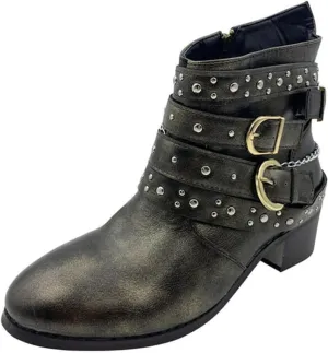 Work Boots for Women Ankle Womens Western Booties Ladies Winter Boots Work Boot Shoe Laces Men Comfortable and Soft Lightweight Chunky Block Low Heel Vintage